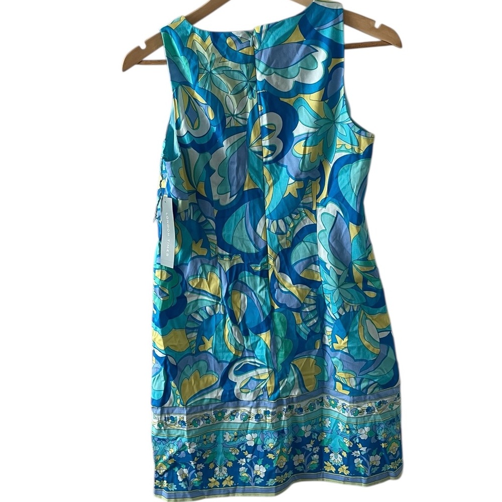 London Times womens Sleeveless Floral Boho Shift Dress Size 6 - Picture 3 of 7